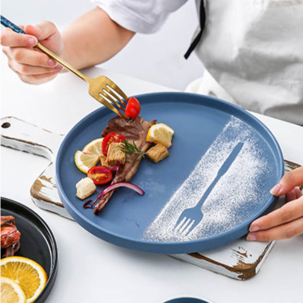 Stoneware Dinner Plate - Serving plate, rice plate, ceramic dinner plates| Plates for dining table & home decor