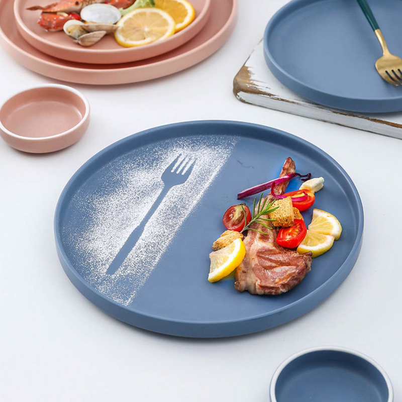 Stoneware Dinner Plate - Serving plate, rice plate, ceramic dinner plates| Plates for dining table & home decor