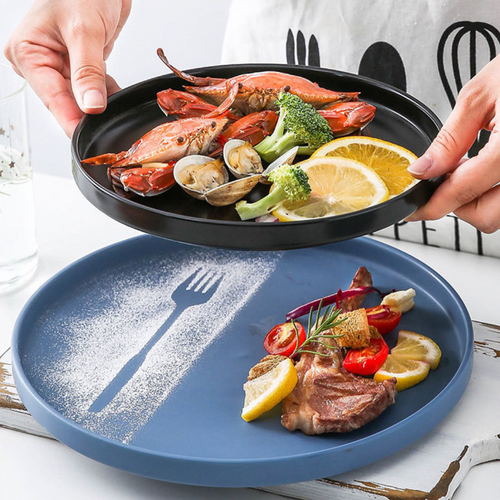 Stoneware Dinner Plate - Serving plate, rice plate, ceramic dinner plates| Plates for dining table & home decor