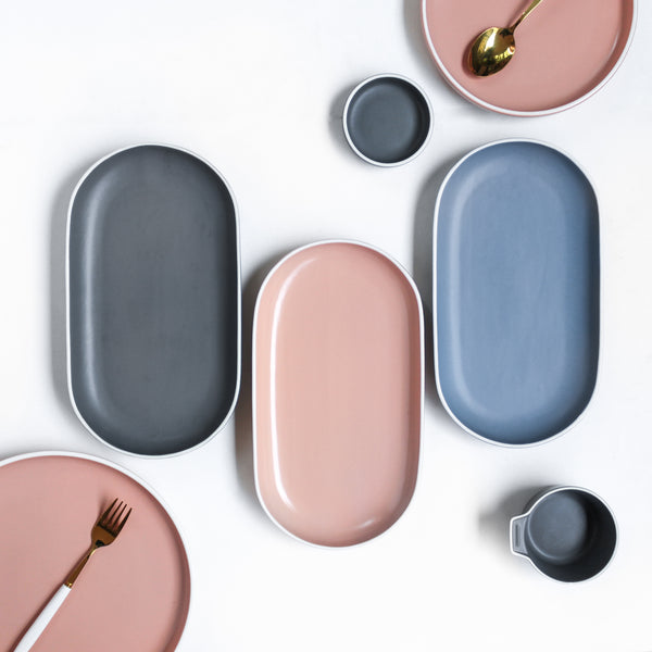Stoneware Tray - Ceramic platter, serving platter, fruit platter | Plates for dining table & home decor