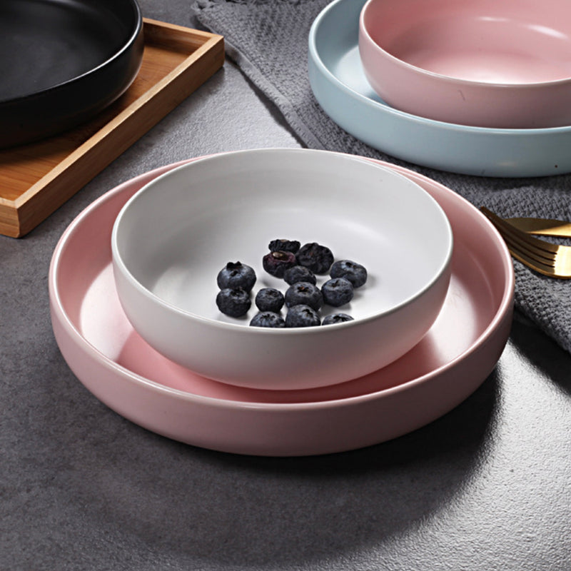 Pastel Snack Plate - Serving plate, pasta plate, lunch plate, deep plate | Plates for dining table & home decor