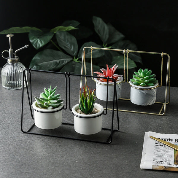 Gold Swing Planter - Indoor planters and flower pots | Home decor items