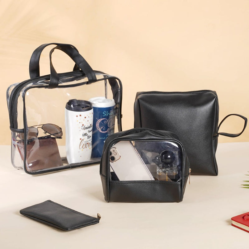Black Travel Kit Set of 4