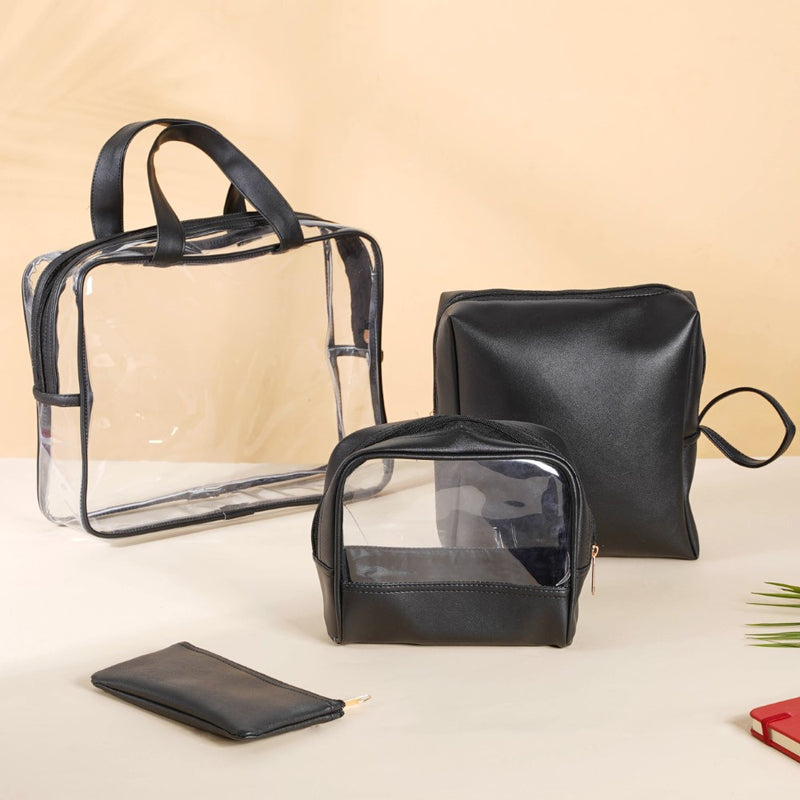 Black Travel Kit Set of 4