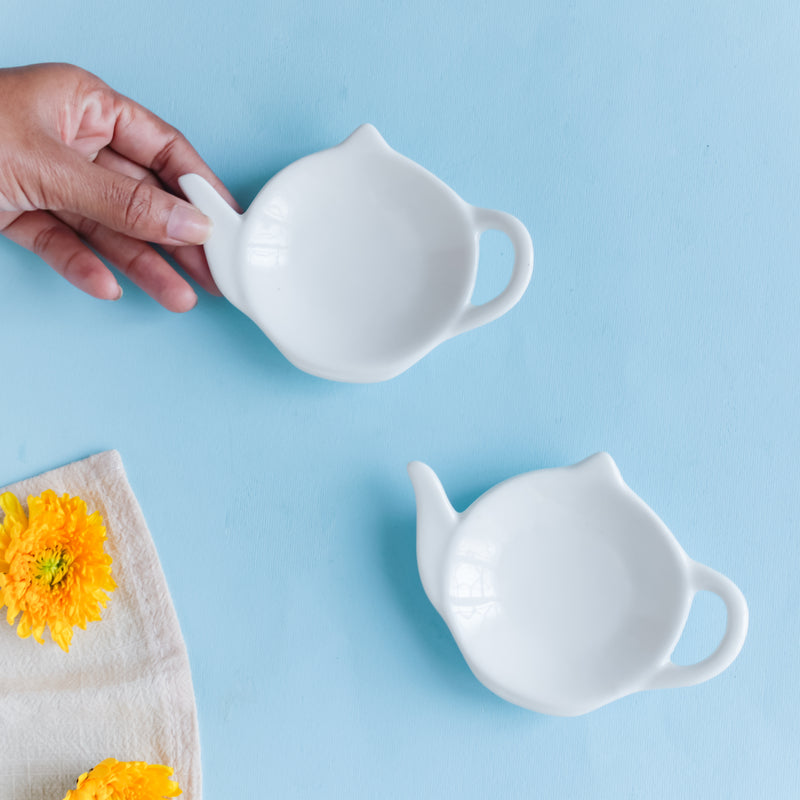 Tea Plate Set of 2 - Serving plate, small plate, snacks plates | Plates for dining table & home decor