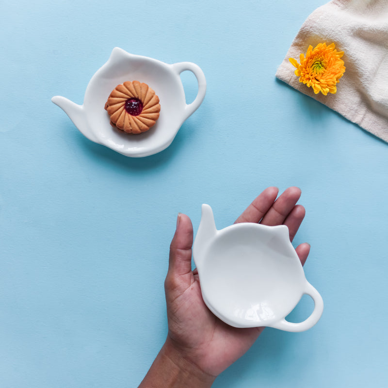 Tea Plate Set of 2 - Serving plate, small plate, snacks plates | Plates for dining table & home decor