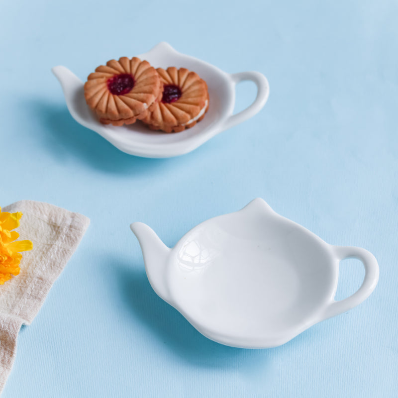 Tea Plate Set of 2 - Serving plate, small plate, snacks plates | Plates for dining table & home decor