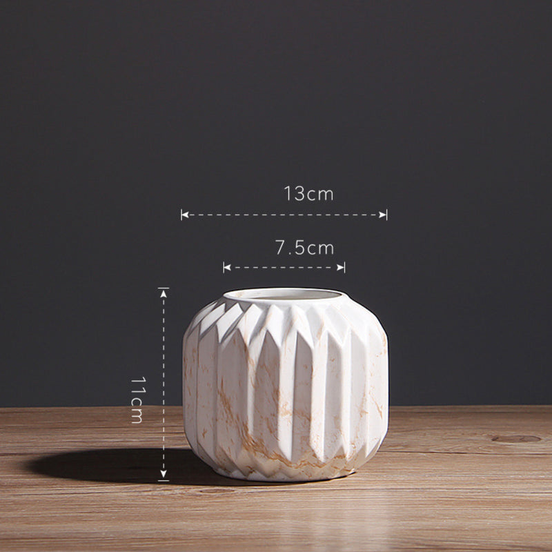 Textured Vase Small - Flower vase for home decor, office and gifting | Home decoration items