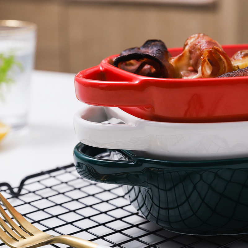 Ceramic Baking Tray With Handles - Baking Dish