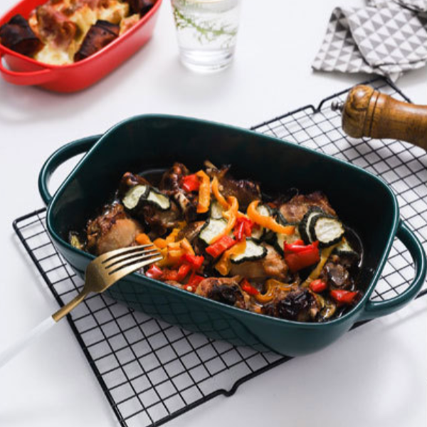 Ceramic Baking Tray With Handles - Baking Dish