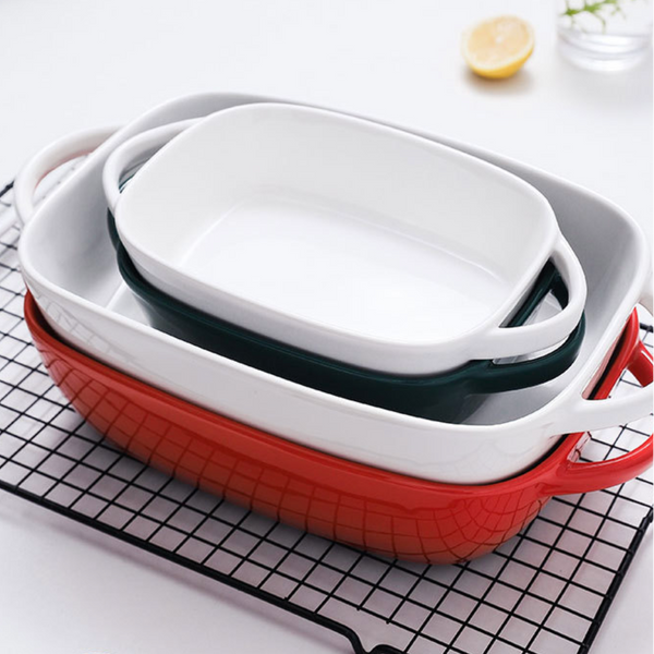 Ceramic Baking Tray With Handles - Baking Dish