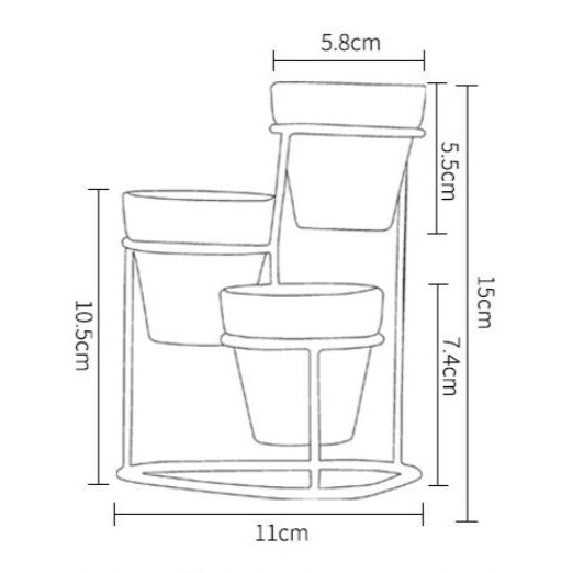 Planter Set of 3 - Indoor plant pots and flower pots | Home decoration items