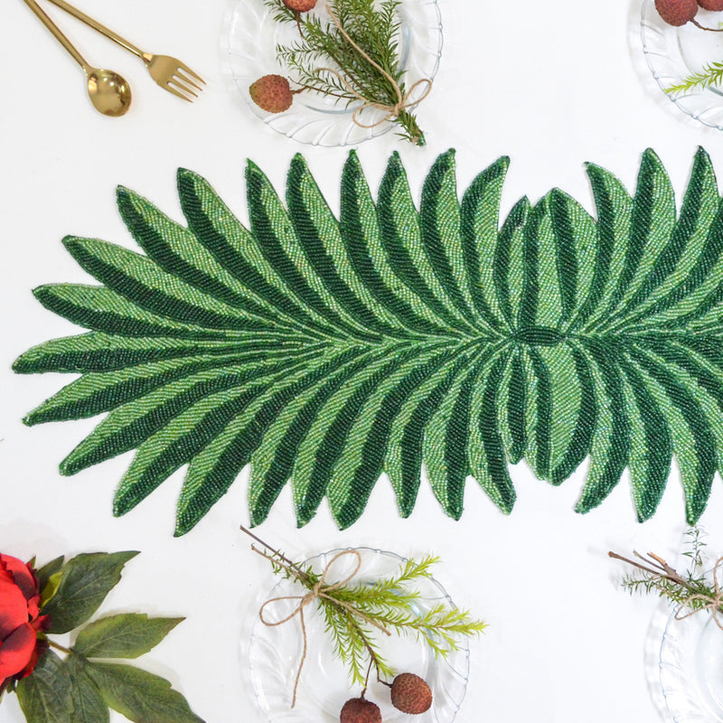 Beads Palm Leaf Runner