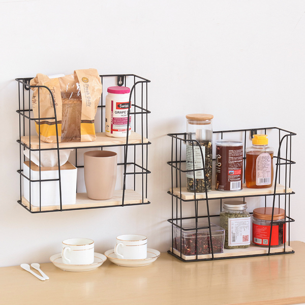 Two Tier Metal Shelf - Wall shelf and floating shelf | Shop wall decoration & home decoration items
