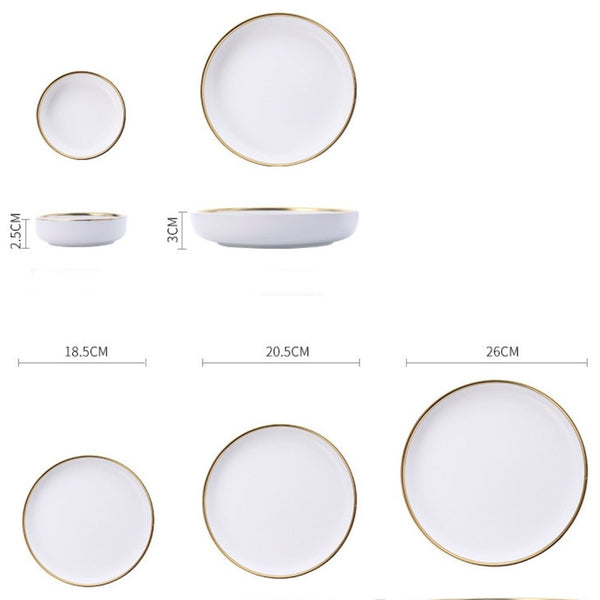 VERA White Plates - Serving plate, snack plate, dessert plate | Plates for dining & home decor