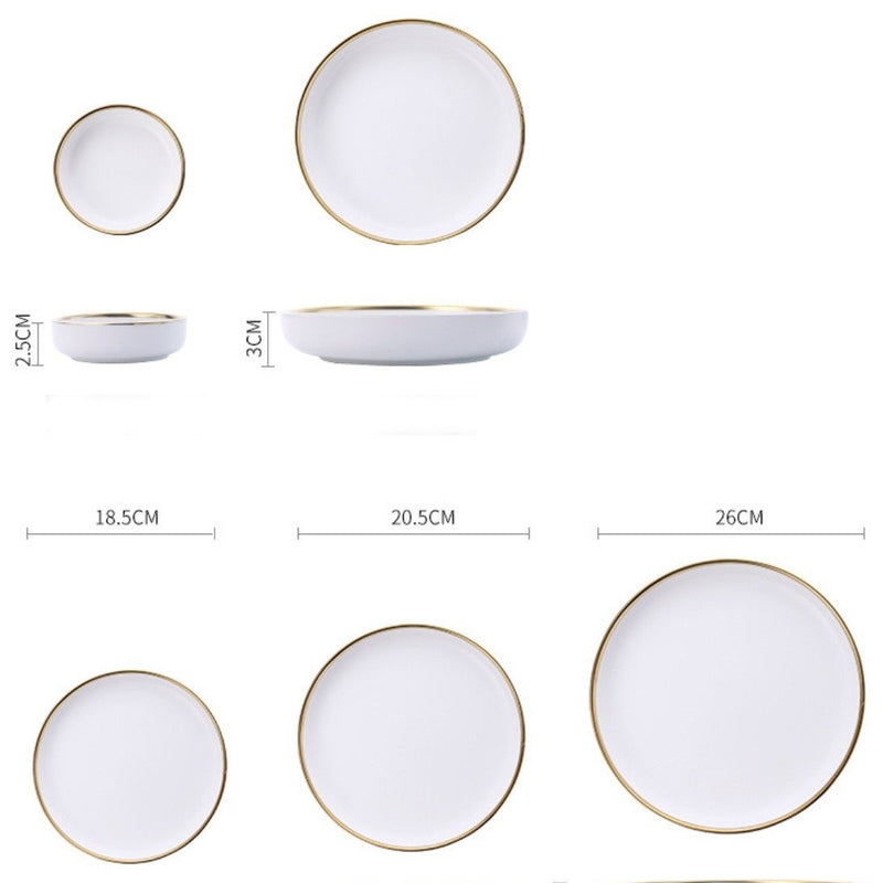 VERA White Plates - Serving plate, snack plate, dessert plate | Plates for dining & home decor