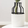 White Black Vase - Flower vase for home decor, office and gifting | Home decoration items