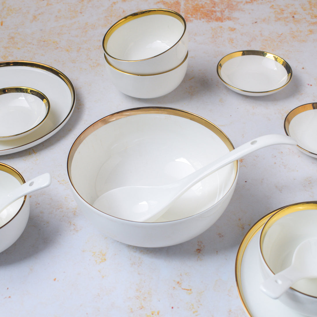 Vera White Dinnerware Set Online Premium Dinner Set Nestasia