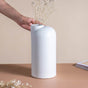 Flugen White Ceramic Vase - Flower vase for home decor, office and gifting | Home decoration items
