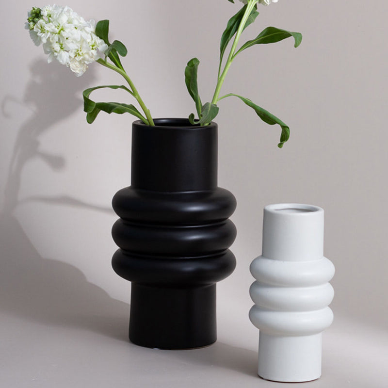 Tall Fluted Vase - Flower vase for home decor, office and gifting | Home decoration items