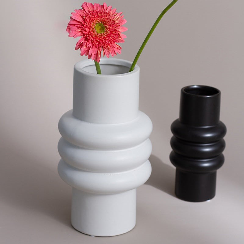 Tall Fluted Vase - Flower vase for home decor, office and gifting | Home decoration items