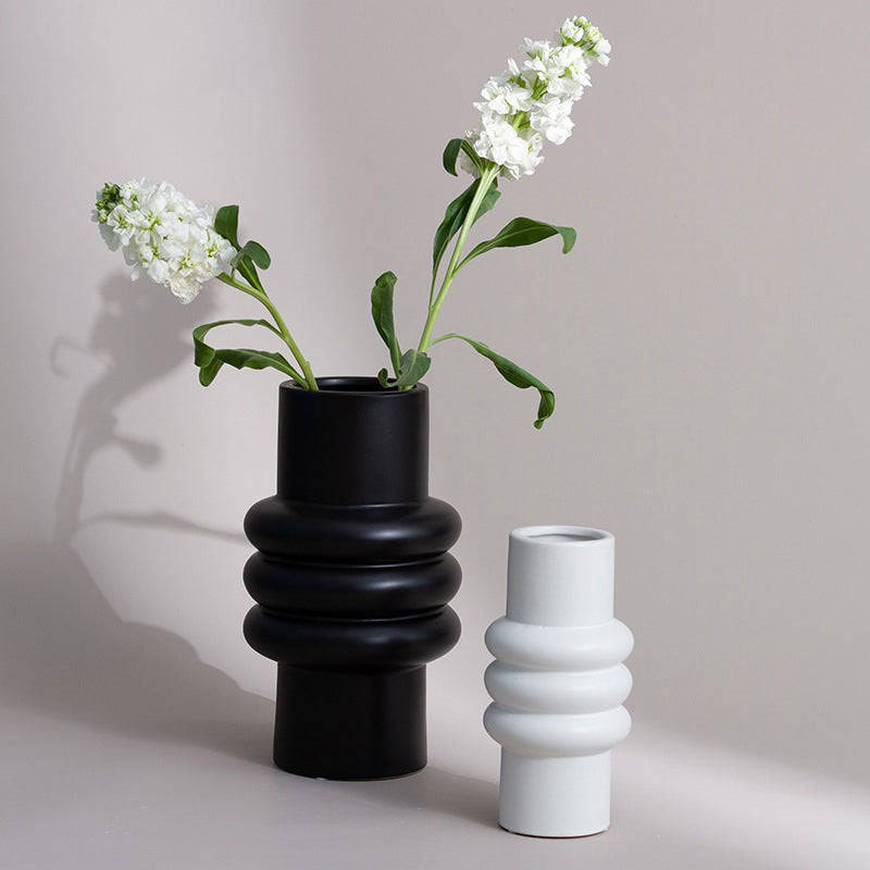 Tall Fluted Vase - Flower vase for home decor, office and gifting | Home decoration items