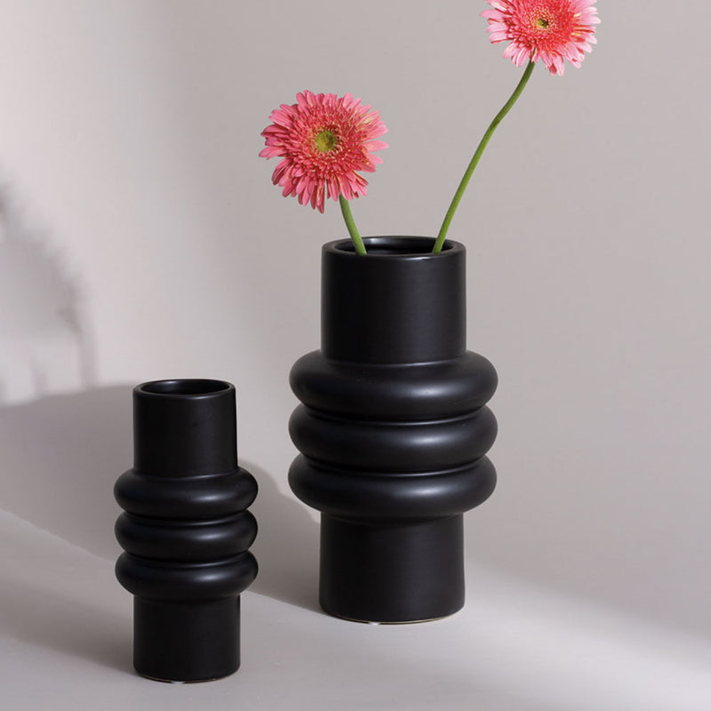 Tall Fluted Vase - Flower vase for home decor, office and gifting | Home decoration items