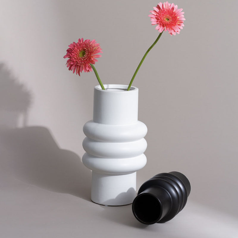 Tall Fluted Vase - Flower vase for home decor, office and gifting | Home decoration items