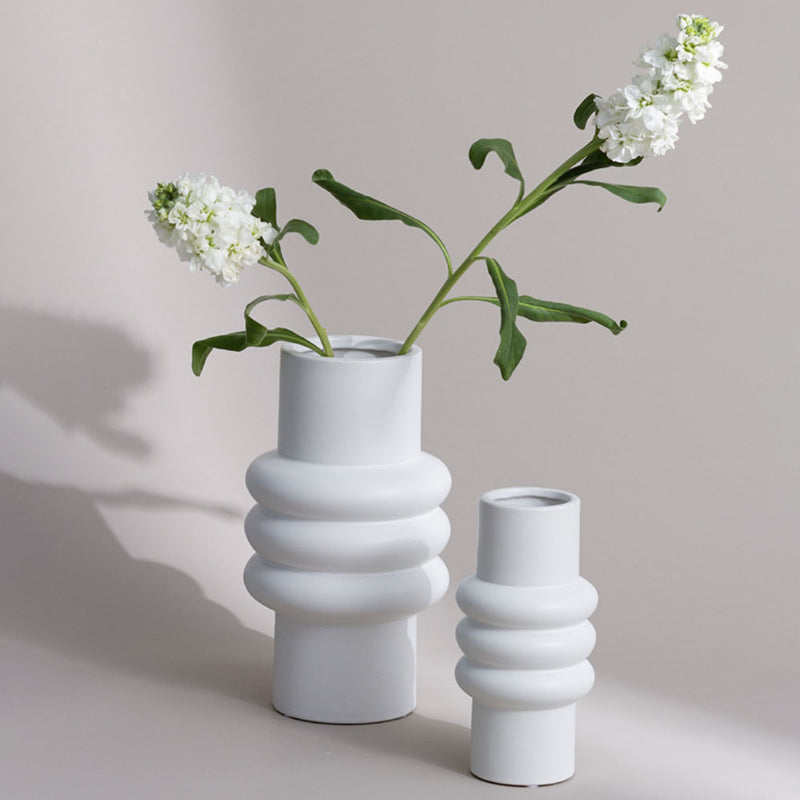 Tall Fluted Vase - Flower vase for home decor, office and gifting | Home decoration items