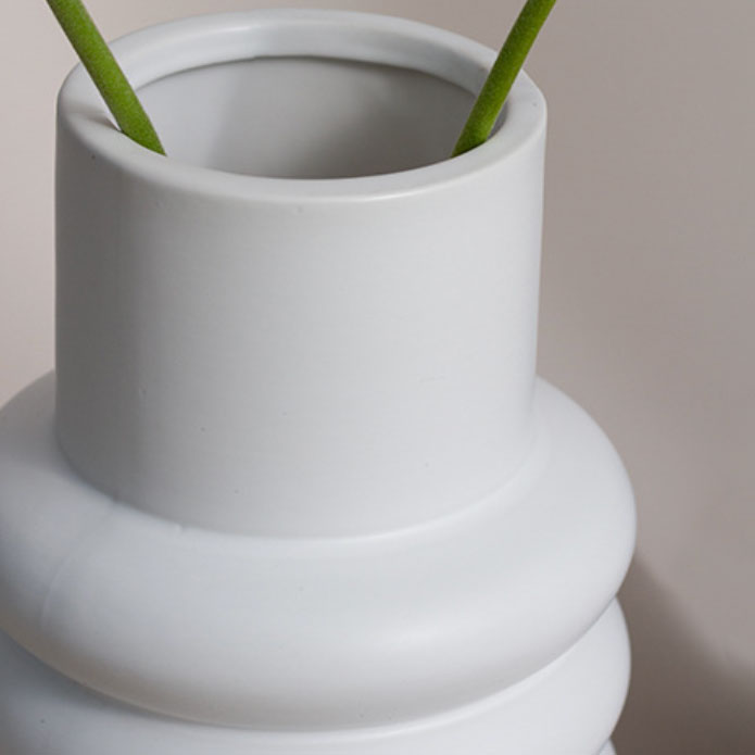 Tall Fluted Vase - Flower vase for home decor, office and gifting | Home decoration items
