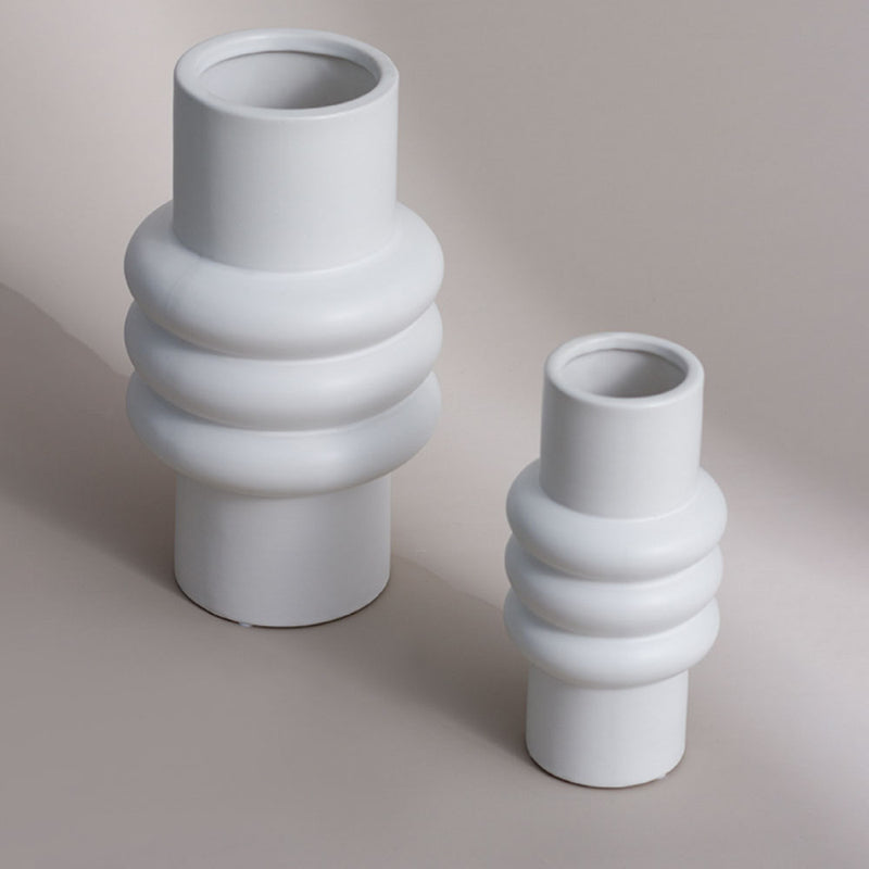 Tall Fluted Vase - Flower vase for home decor, office and gifting | Home decoration items