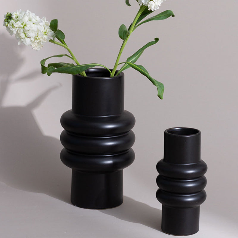Tall Fluted Vase - Flower vase for home decor, office and gifting | Home decoration items