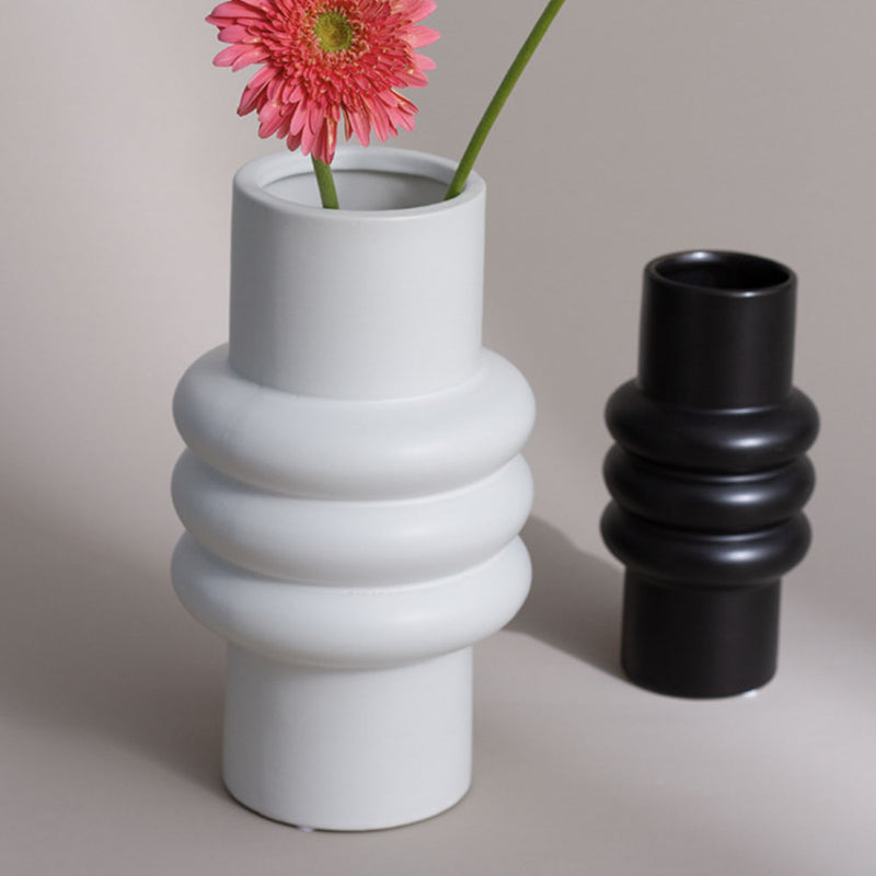 Tall Fluted Vase - Flower vase for home decor, office and gifting | Home decoration items