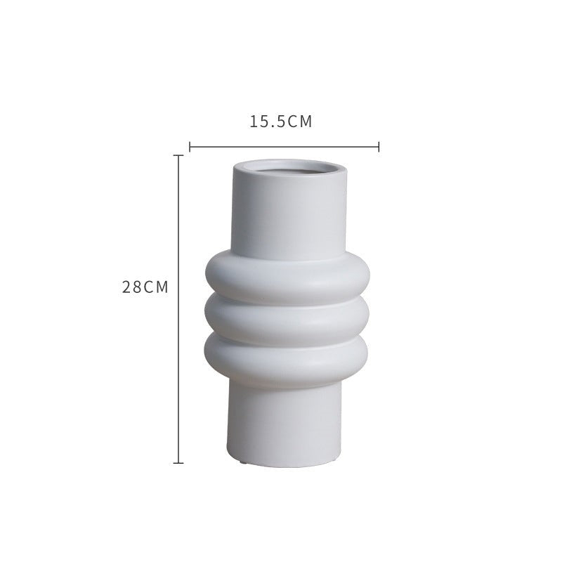 Tall Fluted Vase - Flower vase for home decor, office and gifting | Home decoration items