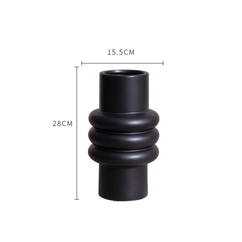 Tall Fluted Vase - Flower vase for home decor, office and gifting | Home decoration items