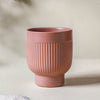 Ribbed Ceramic Vase - Flower vase for home decor, office and gifting | Home decoration items