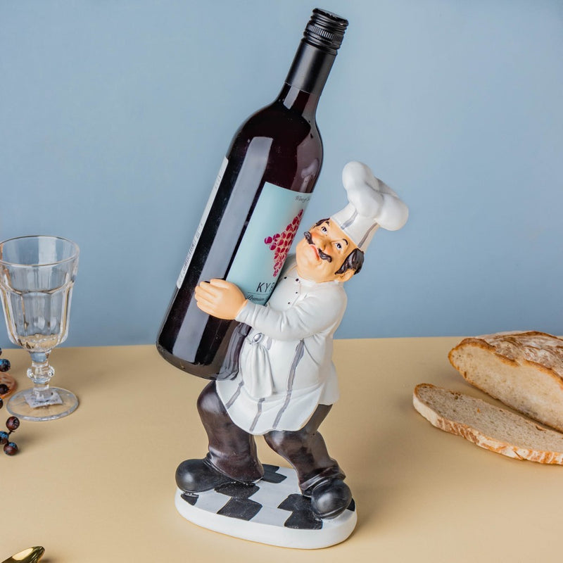 Wine Holder Chef Decor - Showpiece | Home decor item | Room decoration item