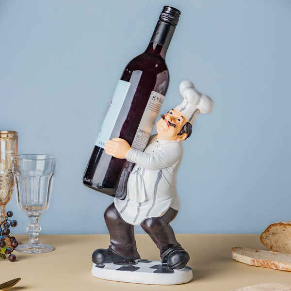 Wine Holder Chef Decor - Showpiece | Home decor item | Room decoration item