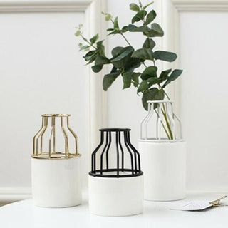 Ceramic Metal Vase S