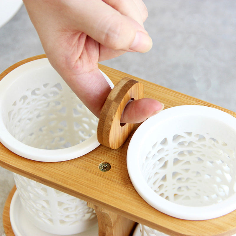 White Cutlery Holder - Kitchen Tool