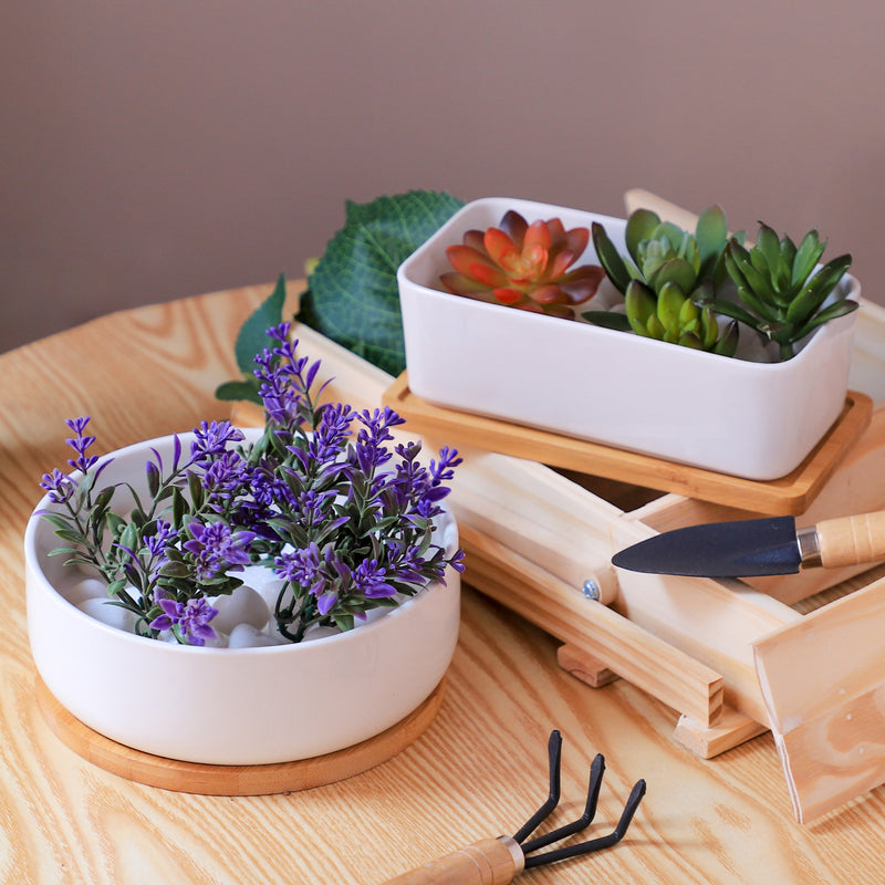White Plant Pot - Indoor planters and flower pots | Home decor items