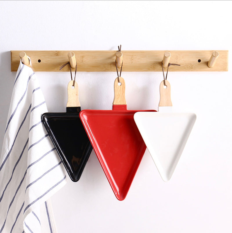 White Triangle Plate - Ceramic platter, serving platter, fruit platter | Plates for dining table & home decor