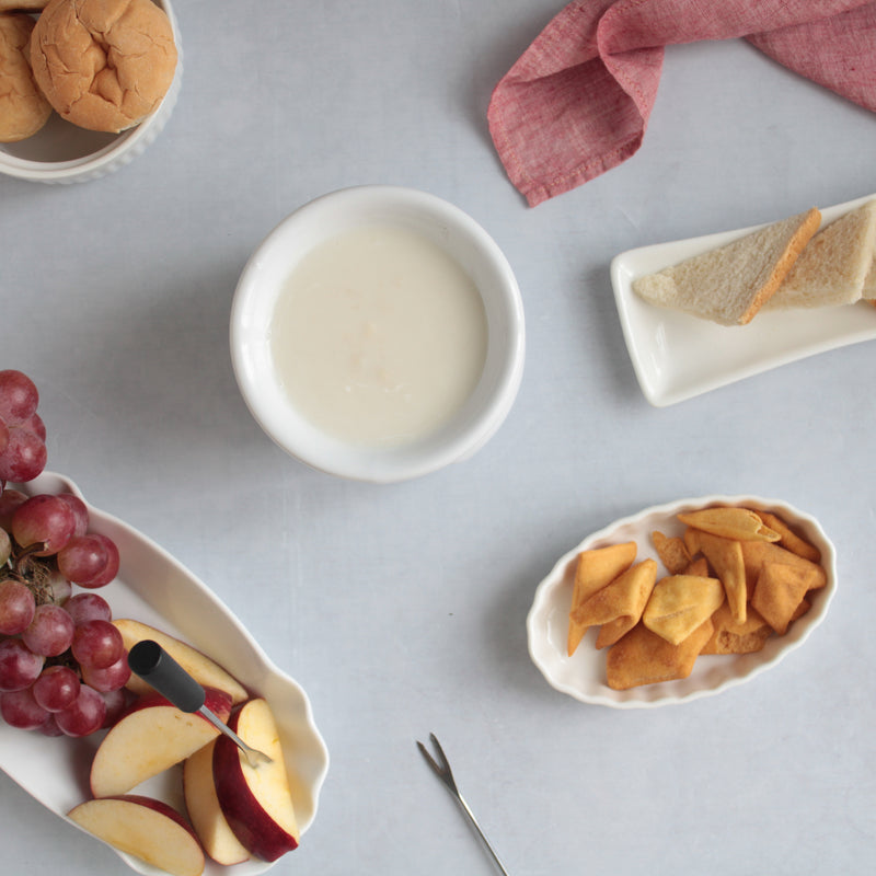 White Fondue Set