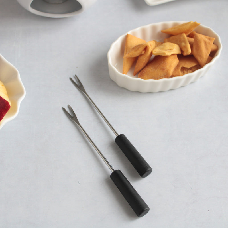 White Fondue Set