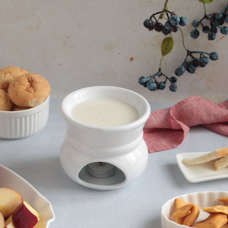 White Fondue Set