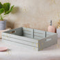 Grey Wooden Crate - Basket | Organizer