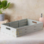 Grey Wooden Crate - Basket | Organizer