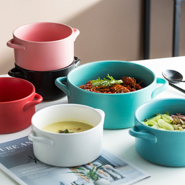Curry pot - Bowl, ceramic bowl, serving bowls, noodle bowl, salad bowls, bowl for snacks, large serving bowl, bowl with handle | Bowls for dining table & home decor