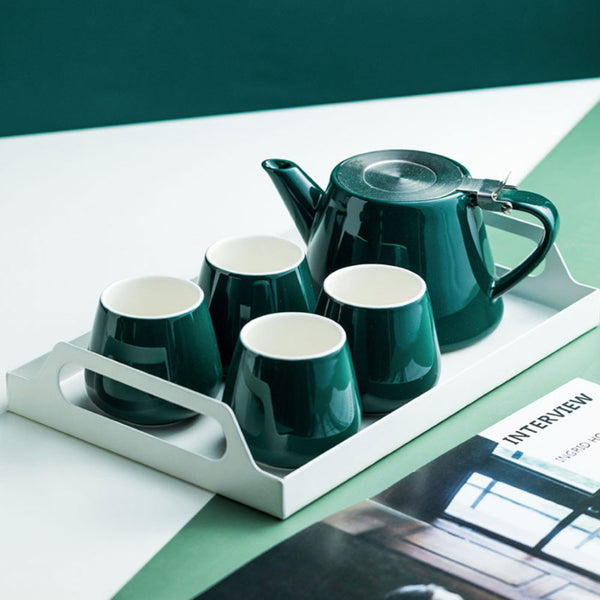 Tea Serving Set Green - Tea cup set, tea set, teapot set | Tea set for Dining Table & Home Decor