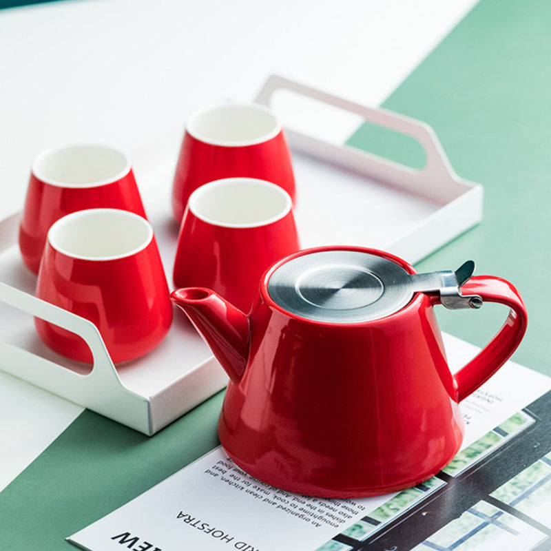 Tea Serving Set Red - Tea cup set, tea set, teapot set | Tea set for Dining Table & Home Decor